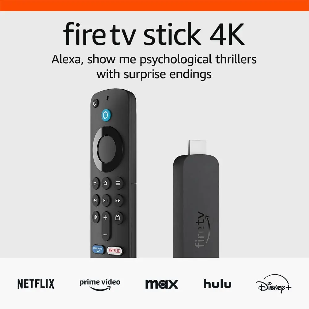 Amazon Fire TV Stick 4K (newest model) with AI-powered Fire TV Search, Wi-Fi 6, stream over 1.5 million movies and shows, free & live TV 