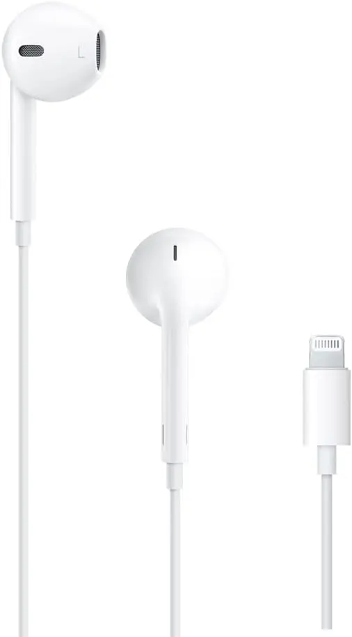 Apple EarPods Headphones with Lightning Connector, Wired Ear Buds for iPhone with Built-in Remote to Control Music, Phone Calls, and Volume