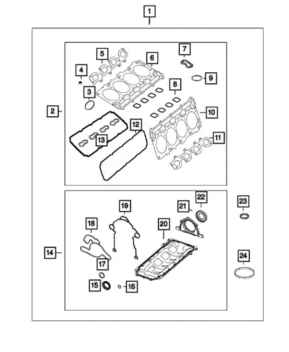 Engine Gasket Kit - Mopar (68417512AB)