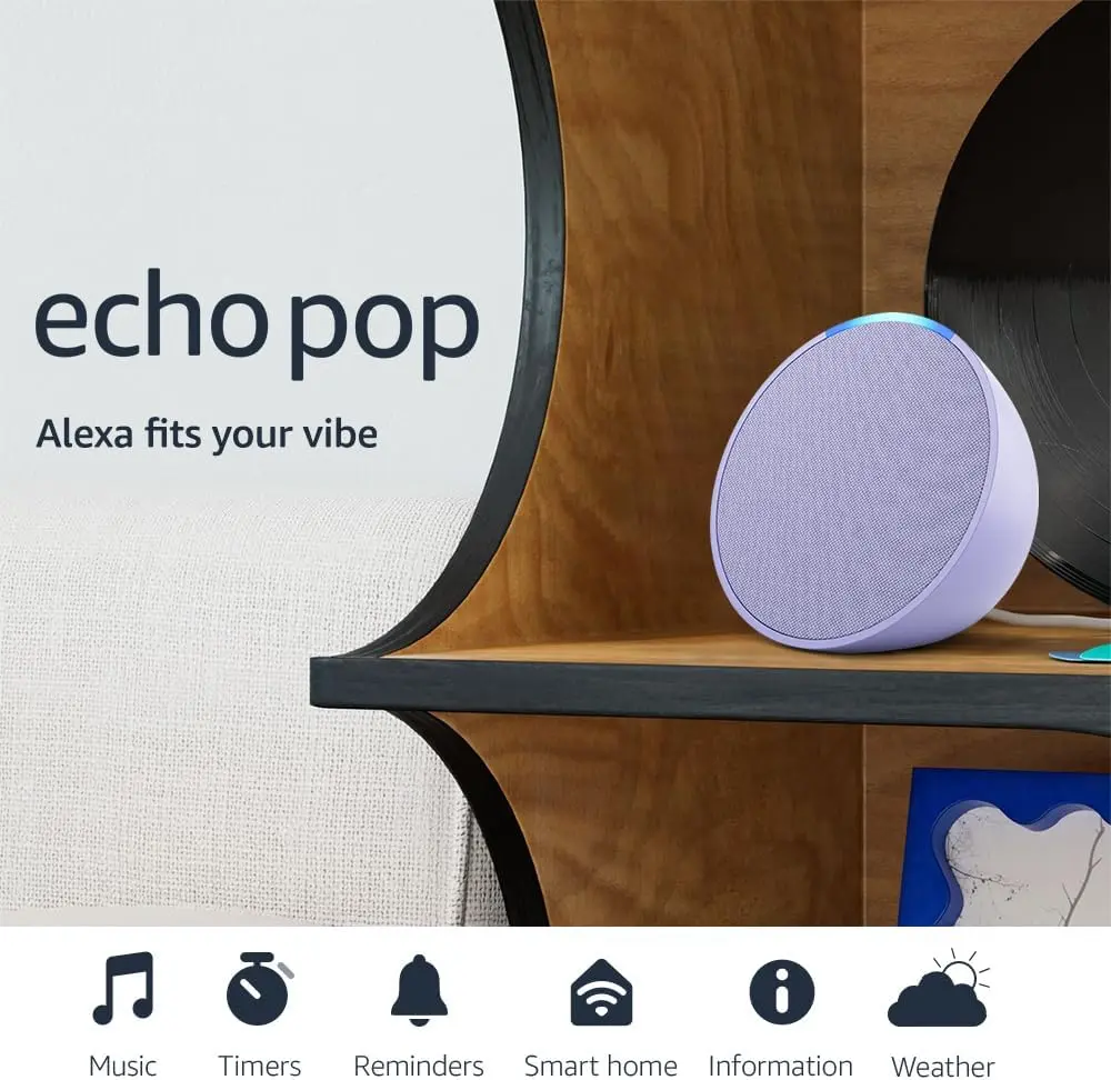 Amazon Echo Pop Smart speaker with Alexa - Lavender Bloom