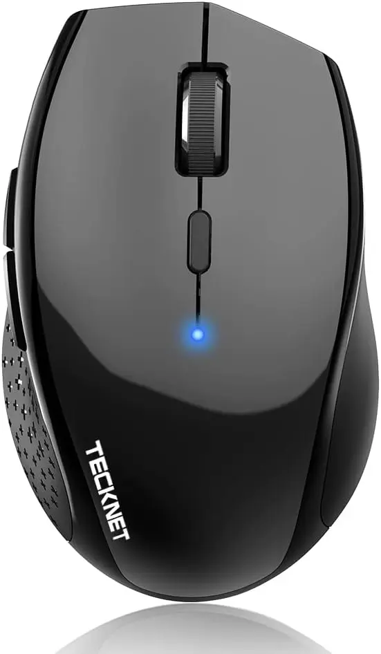 TECKNET Bluetooth Mouse, 4800 DPI Wireless Mouse, 2-Year Battery Computer Mouse 6 Adjustable DPI, 6 Buttons Compatible with Laptop/Windows/Computer