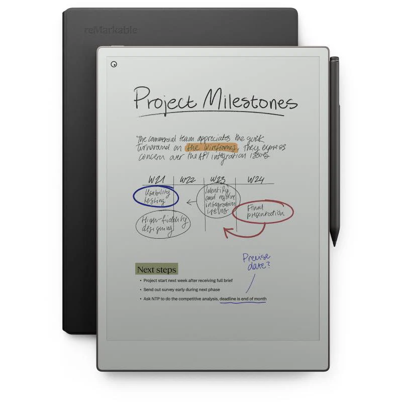 reMarkable PaperPro + MarkerPlus + BookFolio Pro Leather Black