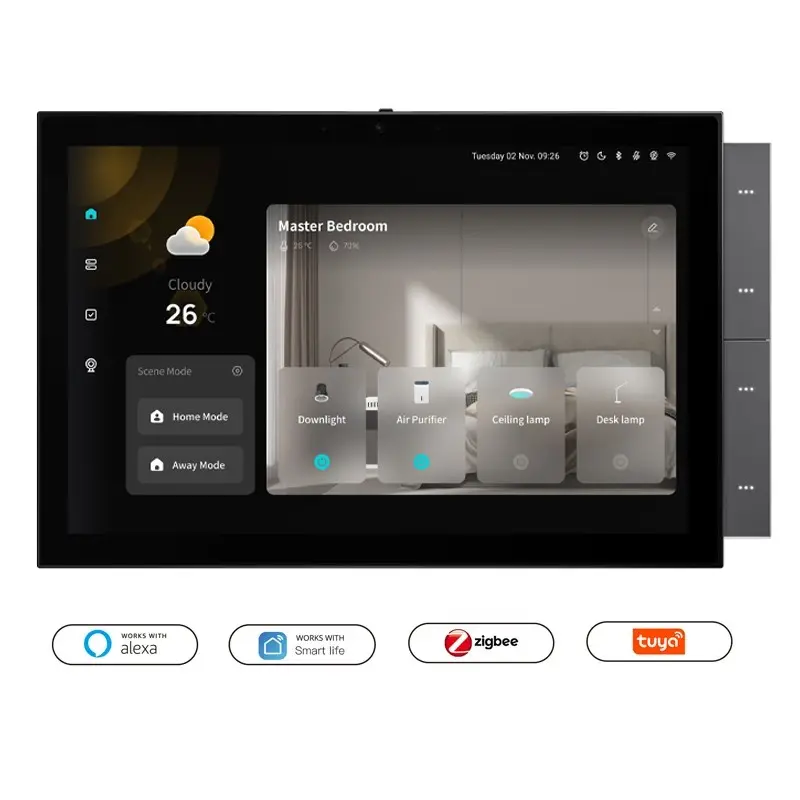 [GS-T2E-TPA10-
M2A
CN/US standard] 10" Touch Control Panel with tuya gateway+Music center+Intercom display 3 in 1 