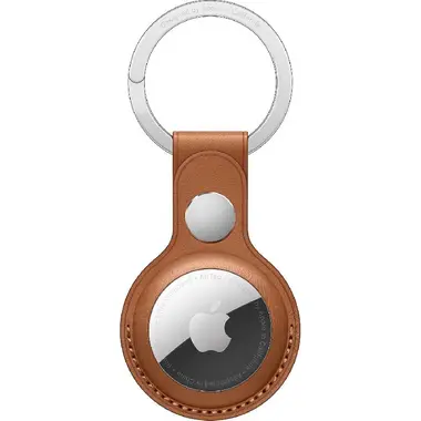 [MX4M2ZM/A] Apple AirTag Leather Key Ring – Saddle Brown
