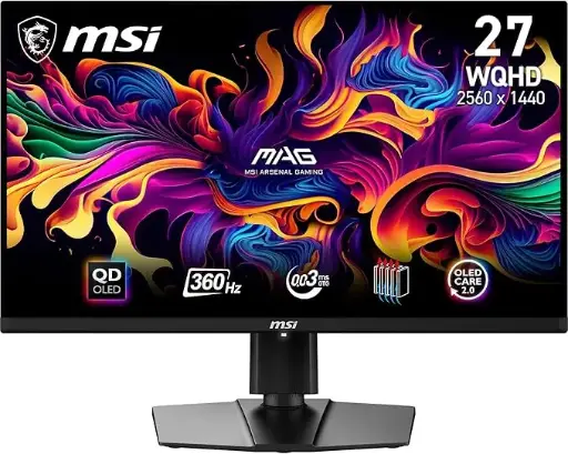 [MAG 271QPX] MSI Mag 27 QD-OLED 9S6-3FA84T-013 - 26.5-Inch QD-OLED (2560 X 1440) (WQHD)/ 360 Hz Gaming Monitor