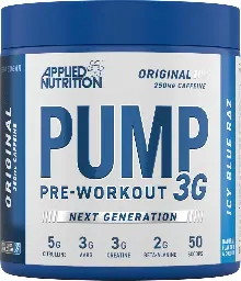 Applied Nutrition Pump 3G Pre‑Workout – Icy Blue Raz (375 g / 50 Servings)
