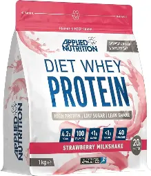 Applied Nutrition Diet Whey High Protein Powder Supplement - 1 kg - Strawberry Milkshake