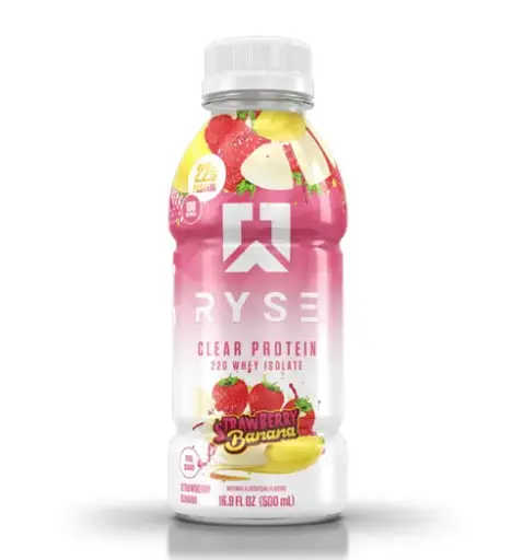 [810137321066] RYSE Clear Protein Shake - Strawberry Banana - Ready-to-Drink Beverage 500ML