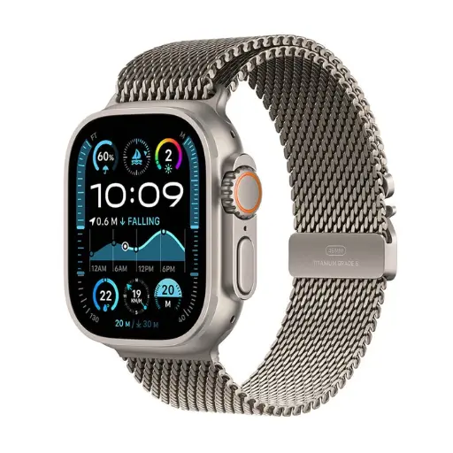 [MX5T3LW/A] Apple Watch Ultra 2 Cell 49mm Natural Titanium Milanese Loop