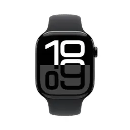 Apple Watch Series 10 GPS 46mm Jet Black Aluminum Case with Black Sport Band - S/M