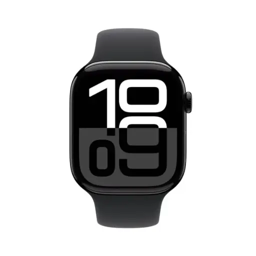 [MWWQ3LW/A] Apple Watch Series 10 GPS 46mm Jet Black Aluminum Case with Black Sport Band - S/M