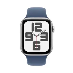 Apple Watch SE GPS 44mm – Silver Aluminium Case – With Denim Sport Band - M/L