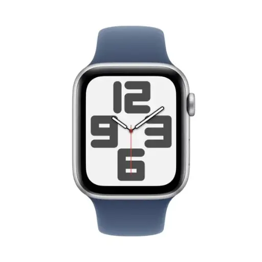 [MXED3QA/A] Apple Watch SE GPS 40mm – Silver Aluminium Case – With Denim Sport Band - M/L