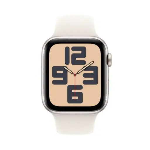 [MXE63QA/A] Apple Watch SE GPS 40mm – Starlight Aluminium Case – With Starlight Sport Band - M/L