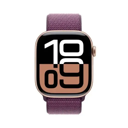 [MWWK3QA/A] Apple Watch Series 10 GPS 42mm Rose Gold Aluminum Case with Plum Sport Loop
