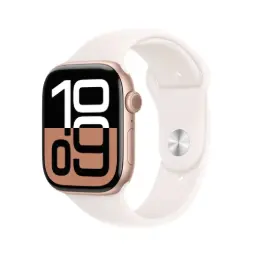 Apple Watch Series 10 GPS 42mm Rose Gold Aluminum Case with Light Blush Sport Band - S/M